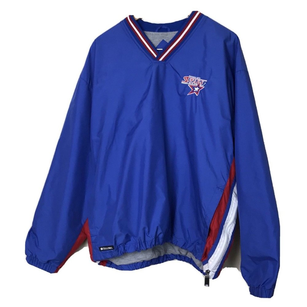 Kansas City Stars Vintage Mens Pullover‎ Blue Red Size XL X LARGE
